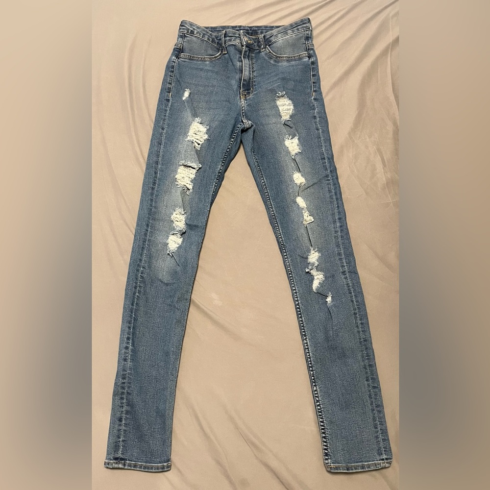 Skinny Leg Ripped Jeans